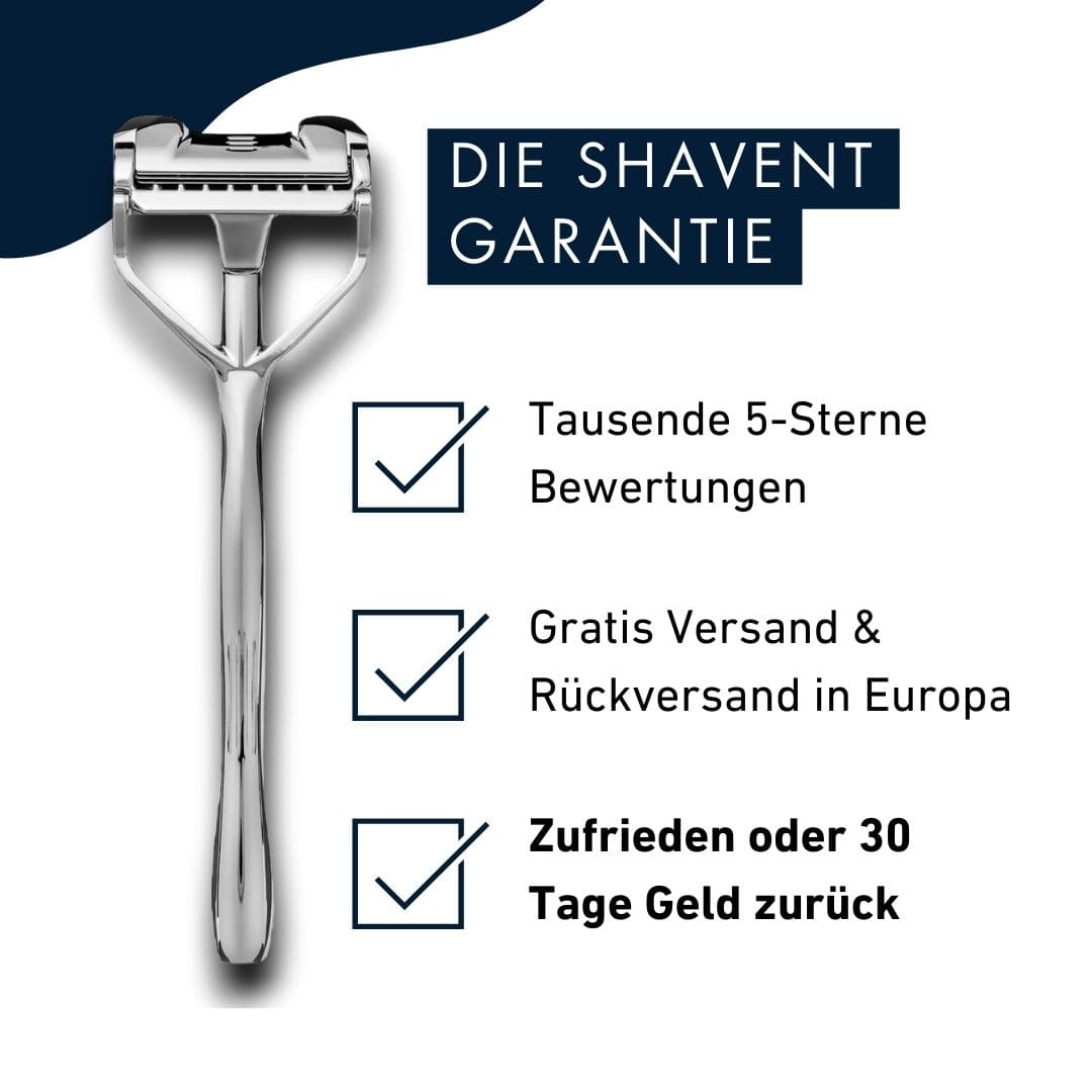 SHAVENT Original starke Haare Set mit Perma Sharp Klingen - für Gesicht und Kopfrasur - SHAVENT - Razor