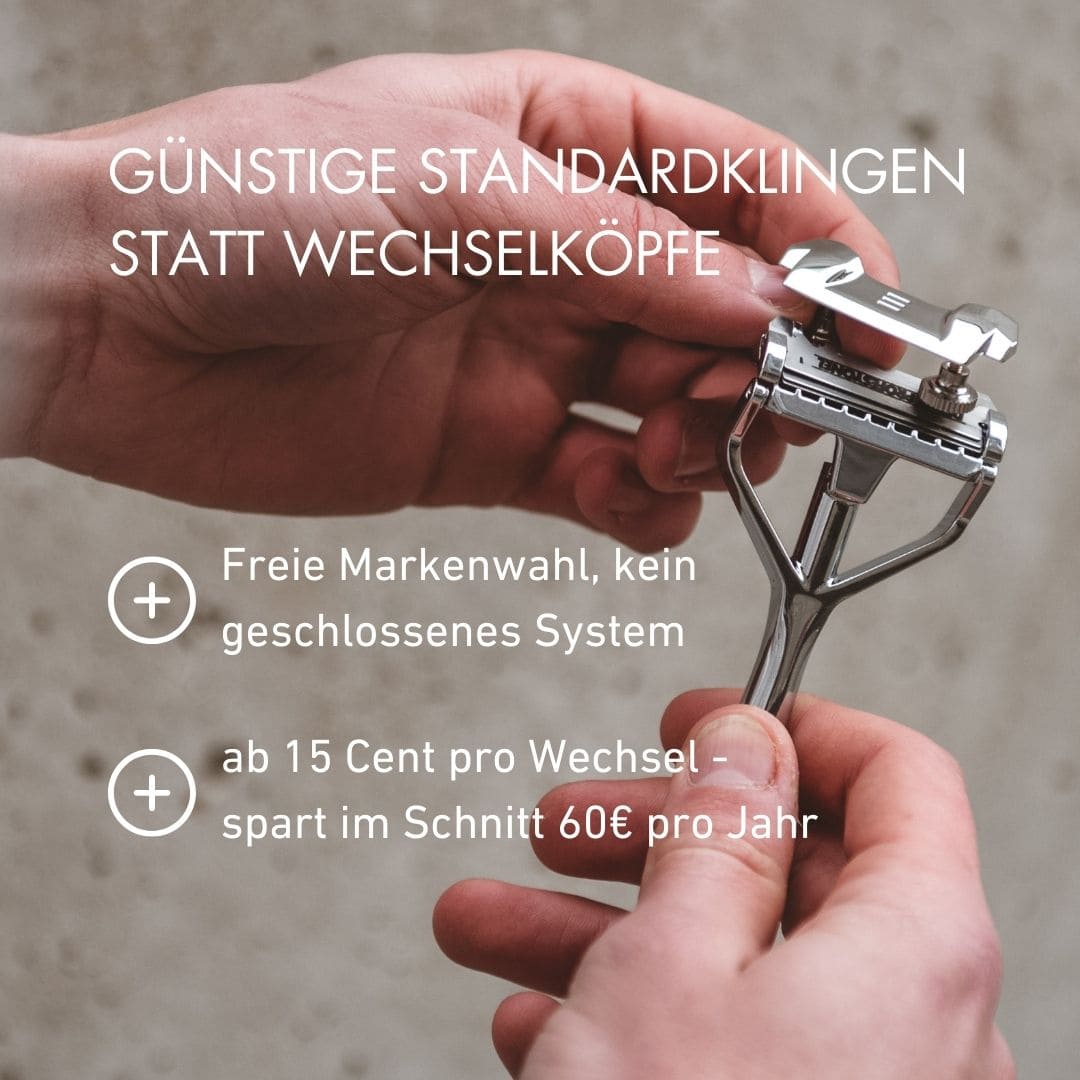 Rundum-Set: SHAVENT Original Schwingkopf-Rasierer, inkl. 100 Klingen & -sammeldose - SHAVENT - Razor