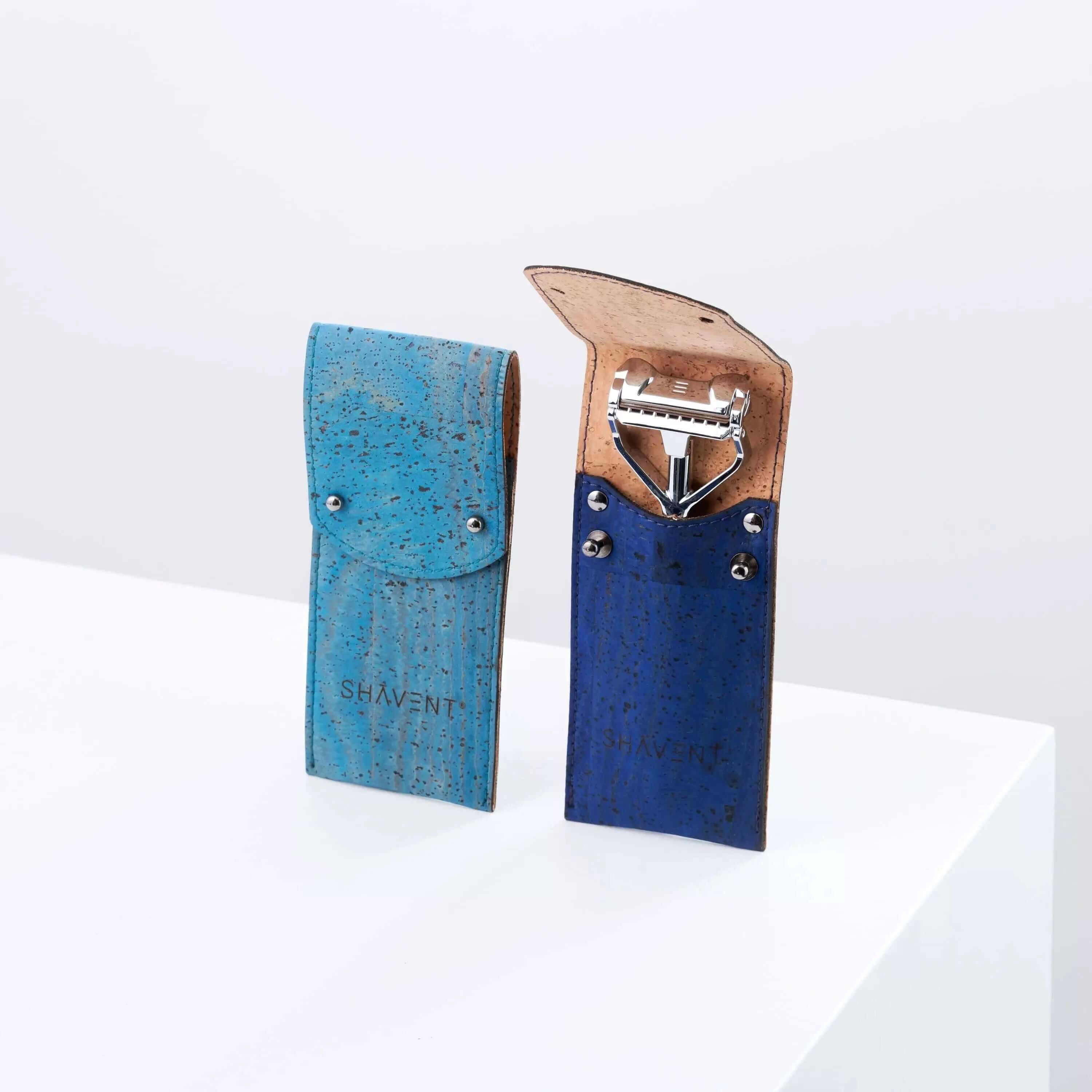 SHAVENT Etui aus Kork - Cobalt Blue