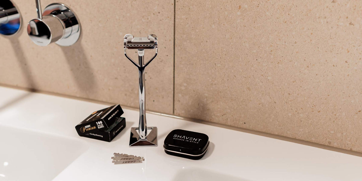 SHAVENT - the metal razor with a swing head, Made in Germany