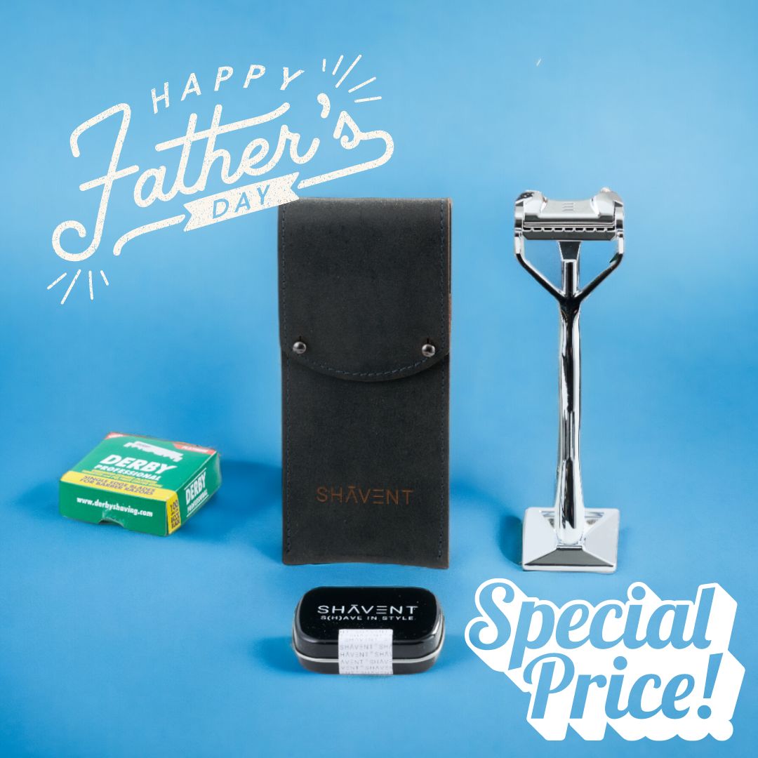 Father's Day Special: SHAVENT Original razor travel set with leather case