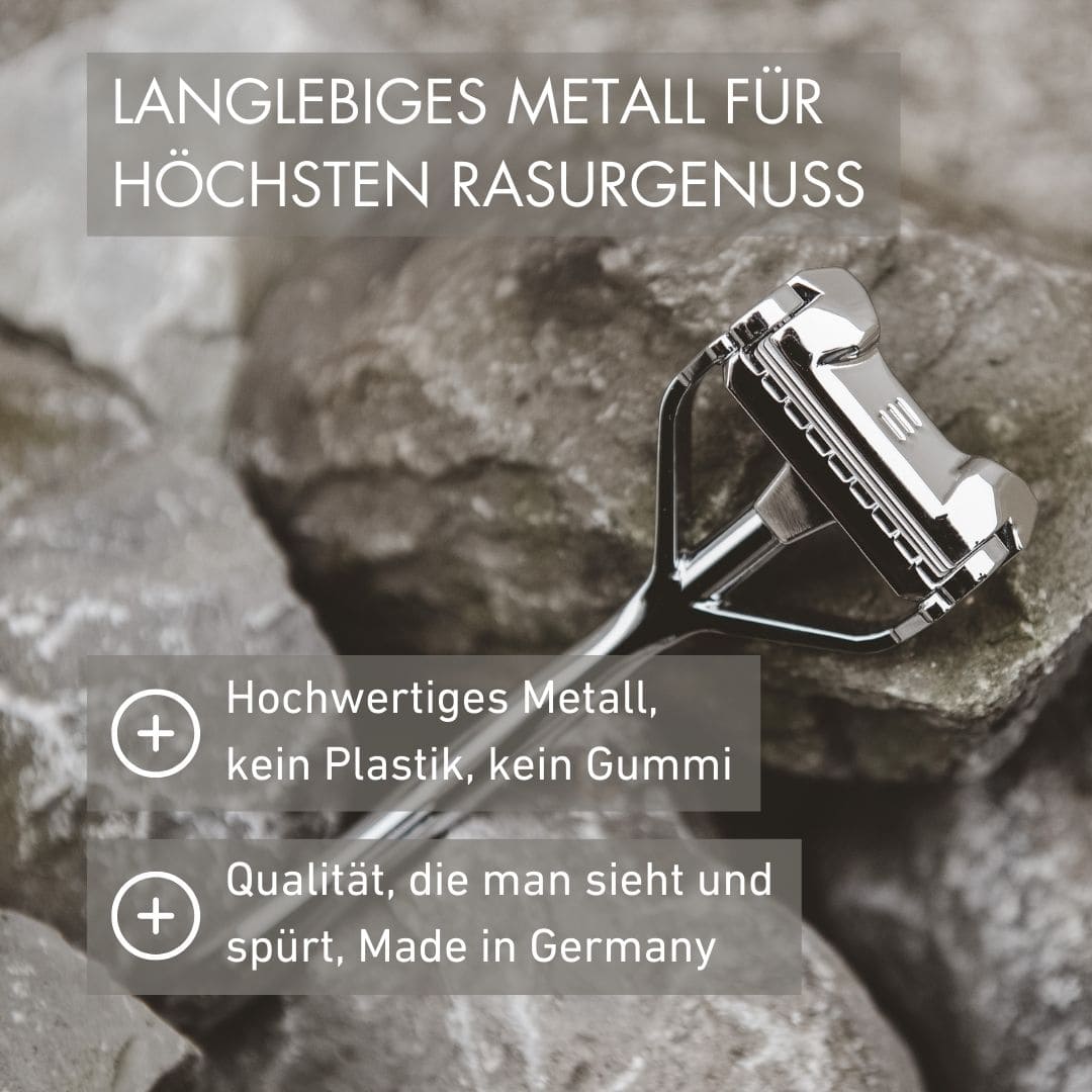 SHAVENT hochwertiges Metall, kein Plastik, nachhaltig, kein Gummi